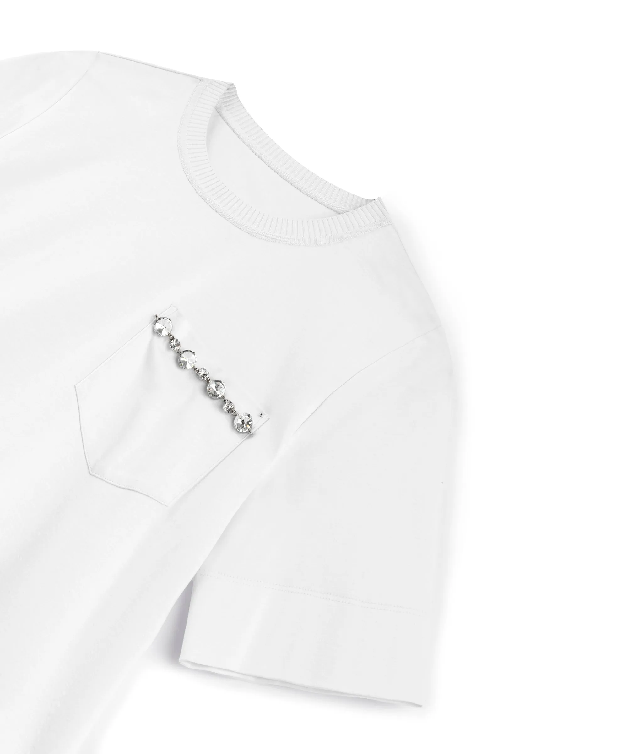 Machka Crystal Stone T-Shirt White