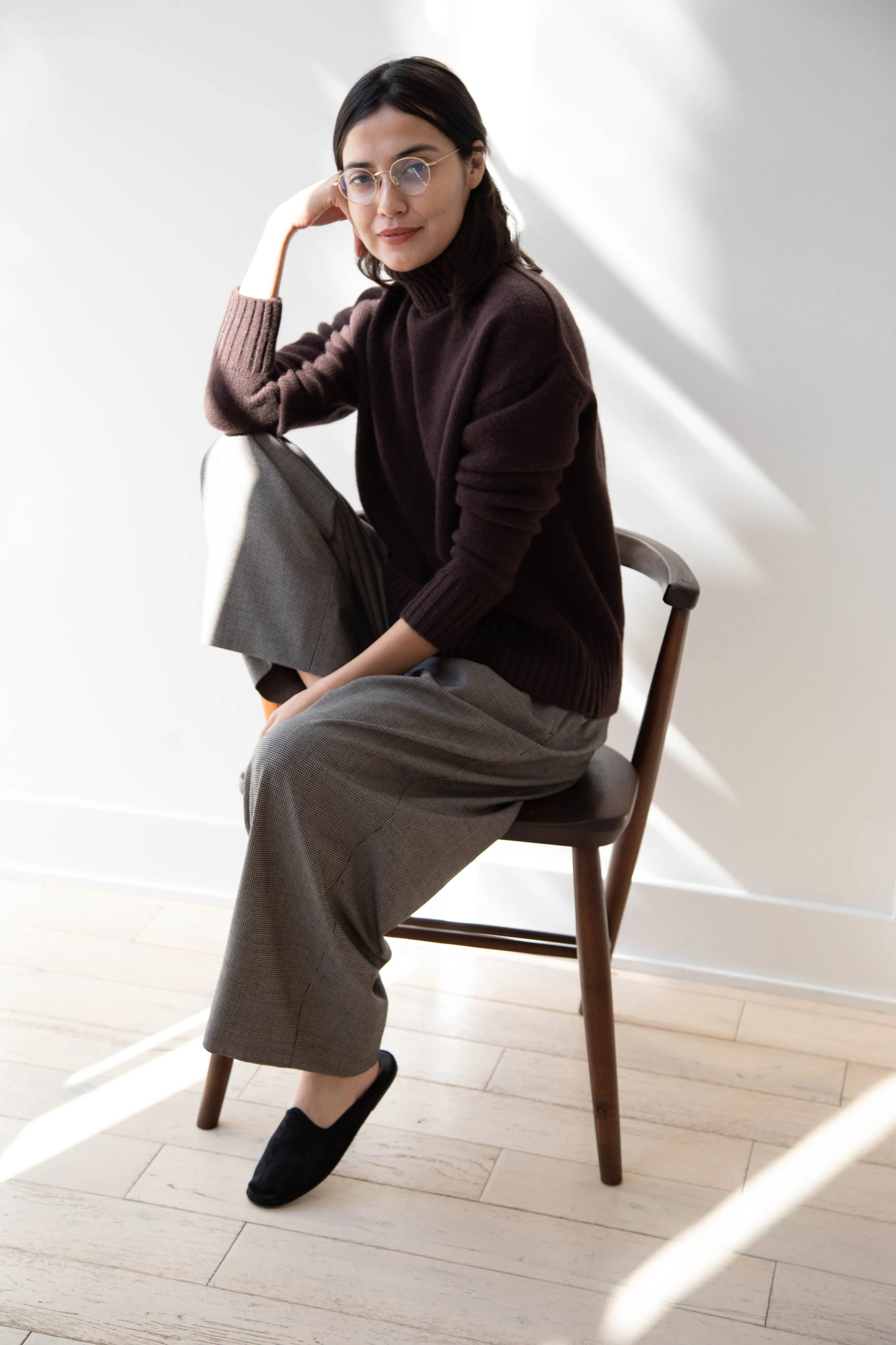 Makié | Cashmere Turtleneck Sweater in Chocolate