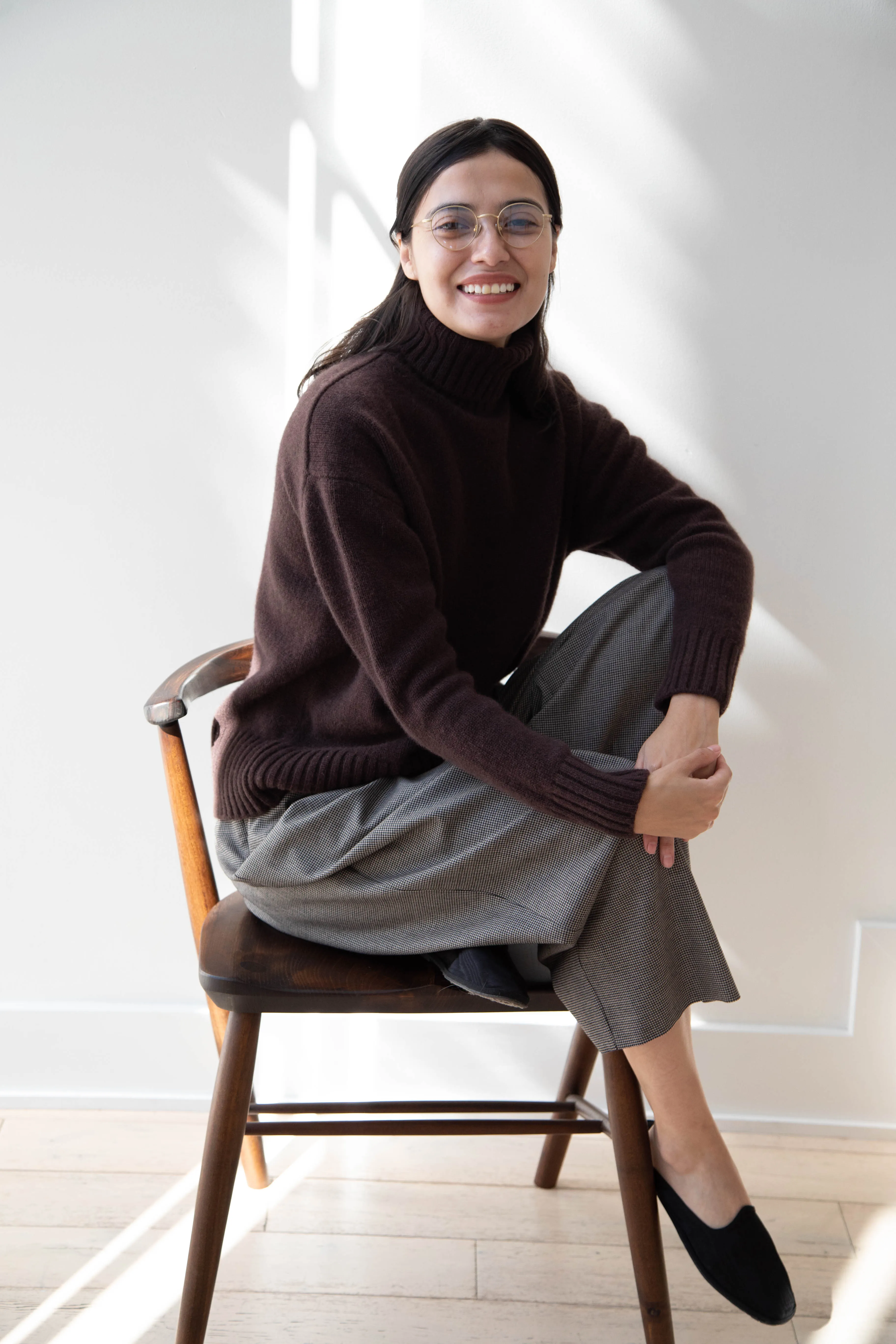 Makié | Cashmere Turtleneck Sweater in Chocolate