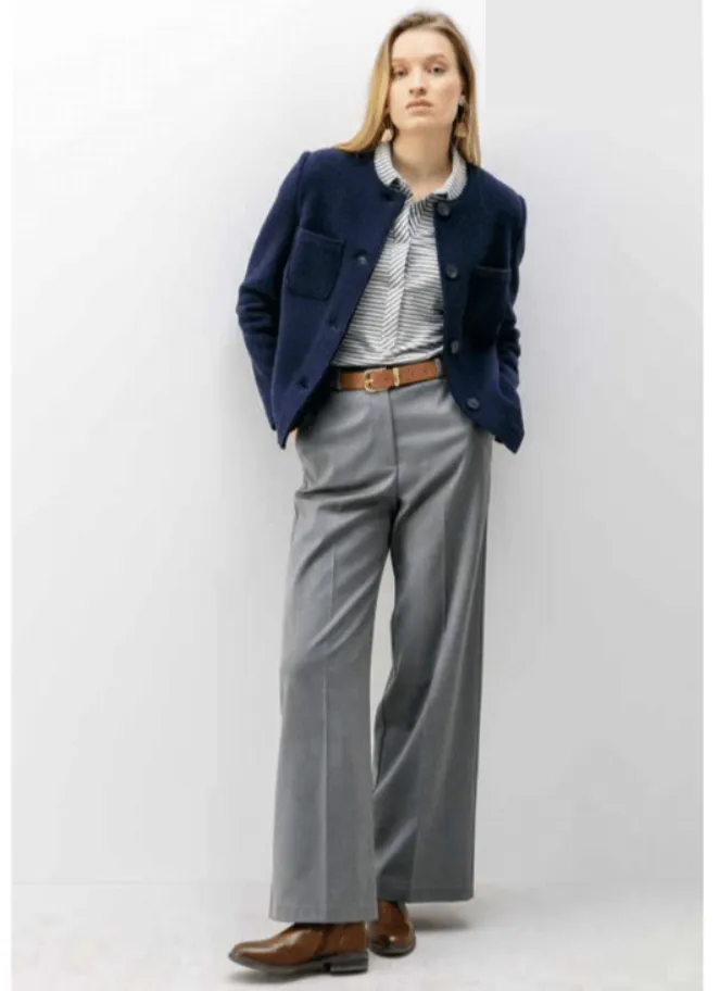 Maria Bellentani gray wide leg pants