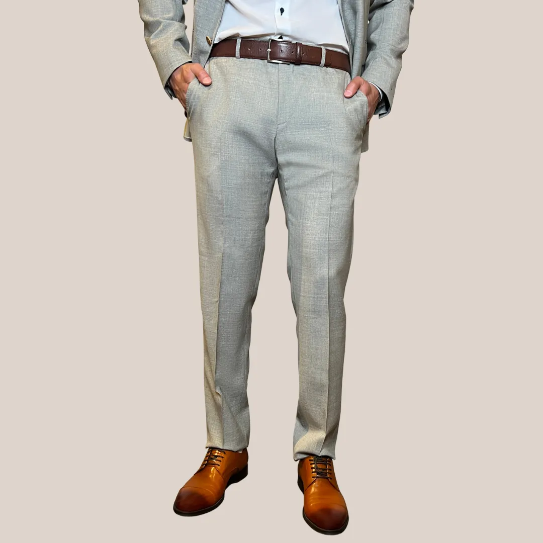 Melange Wool Suit - Grey