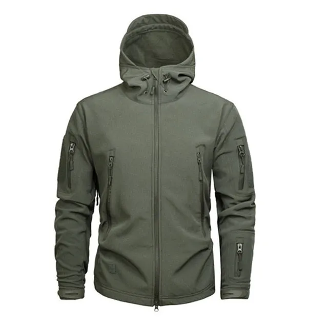 Men Pattern Soft Shell Jacket Rain and Wind Proof Mens Outerwear