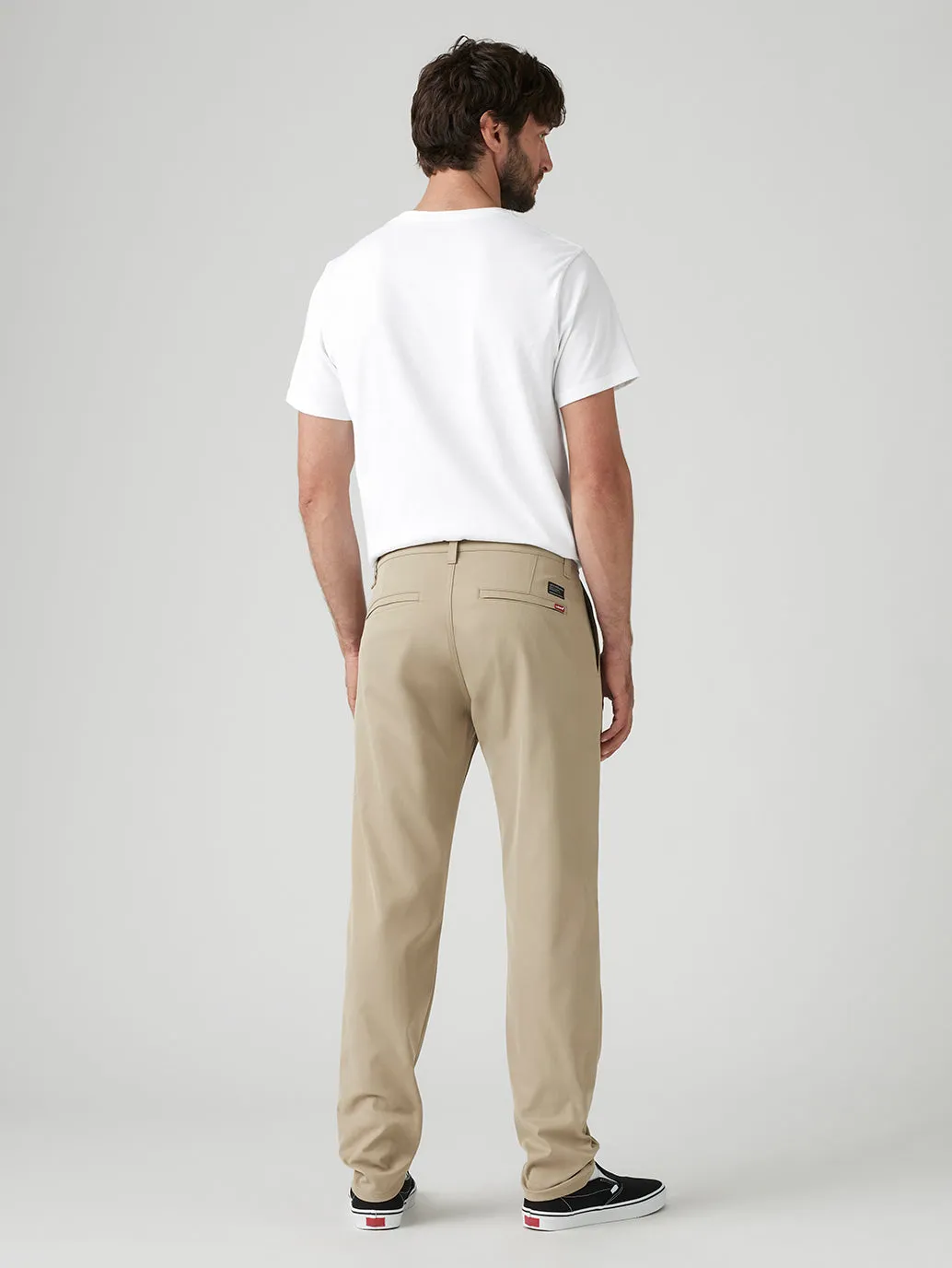 Men's Beige Regular Fit Tech Pant Chinos