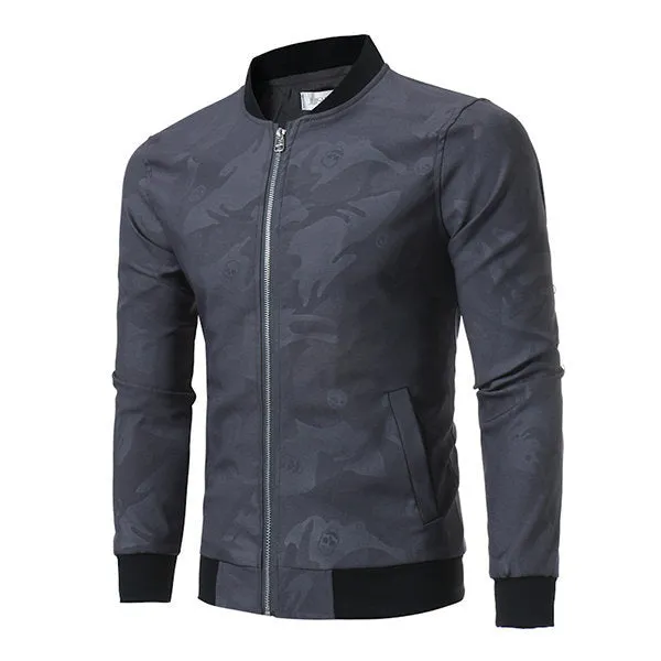 Mens Fall Skull Printing Jacket