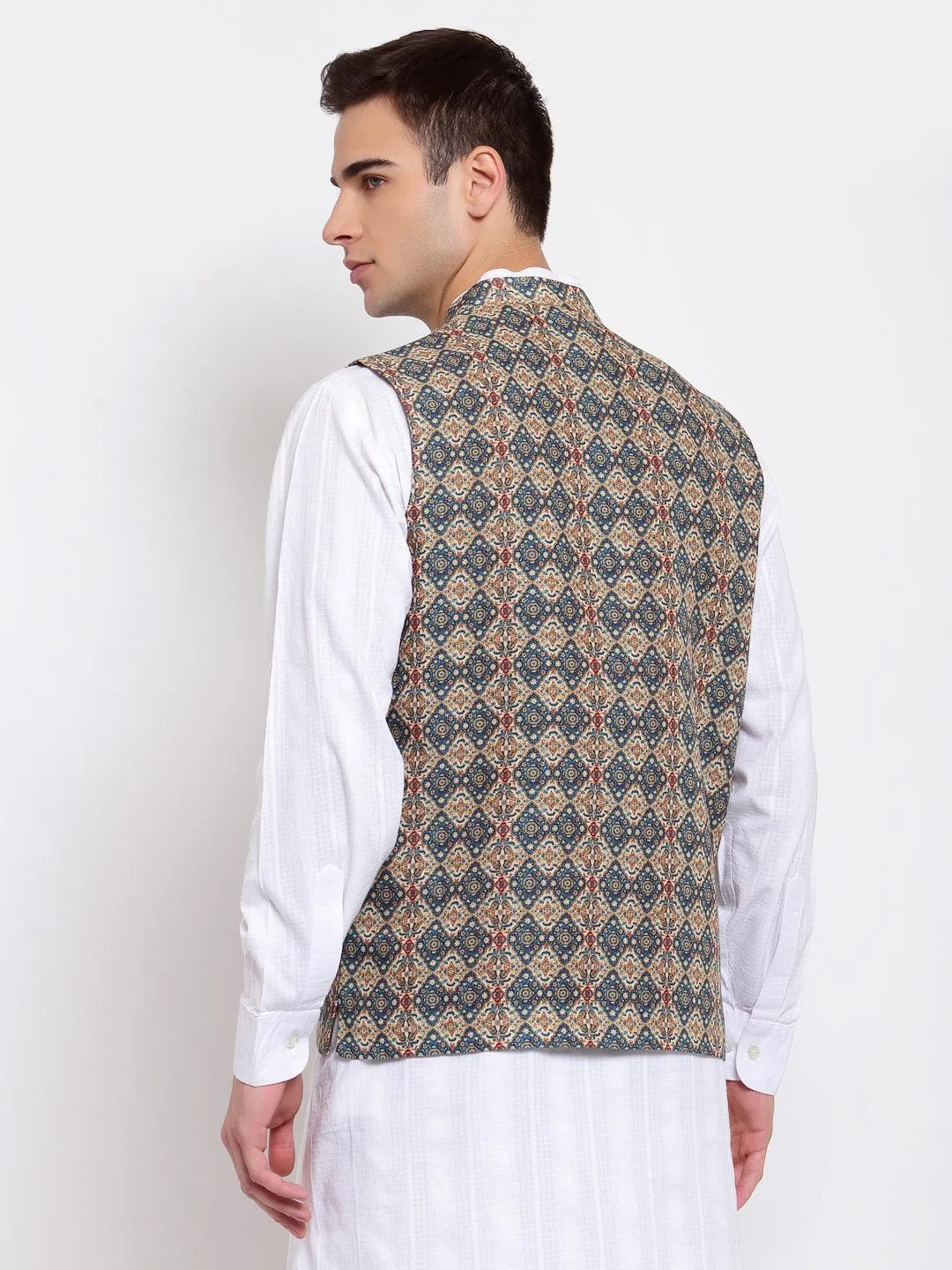 Mens Printed Nehru Jackets