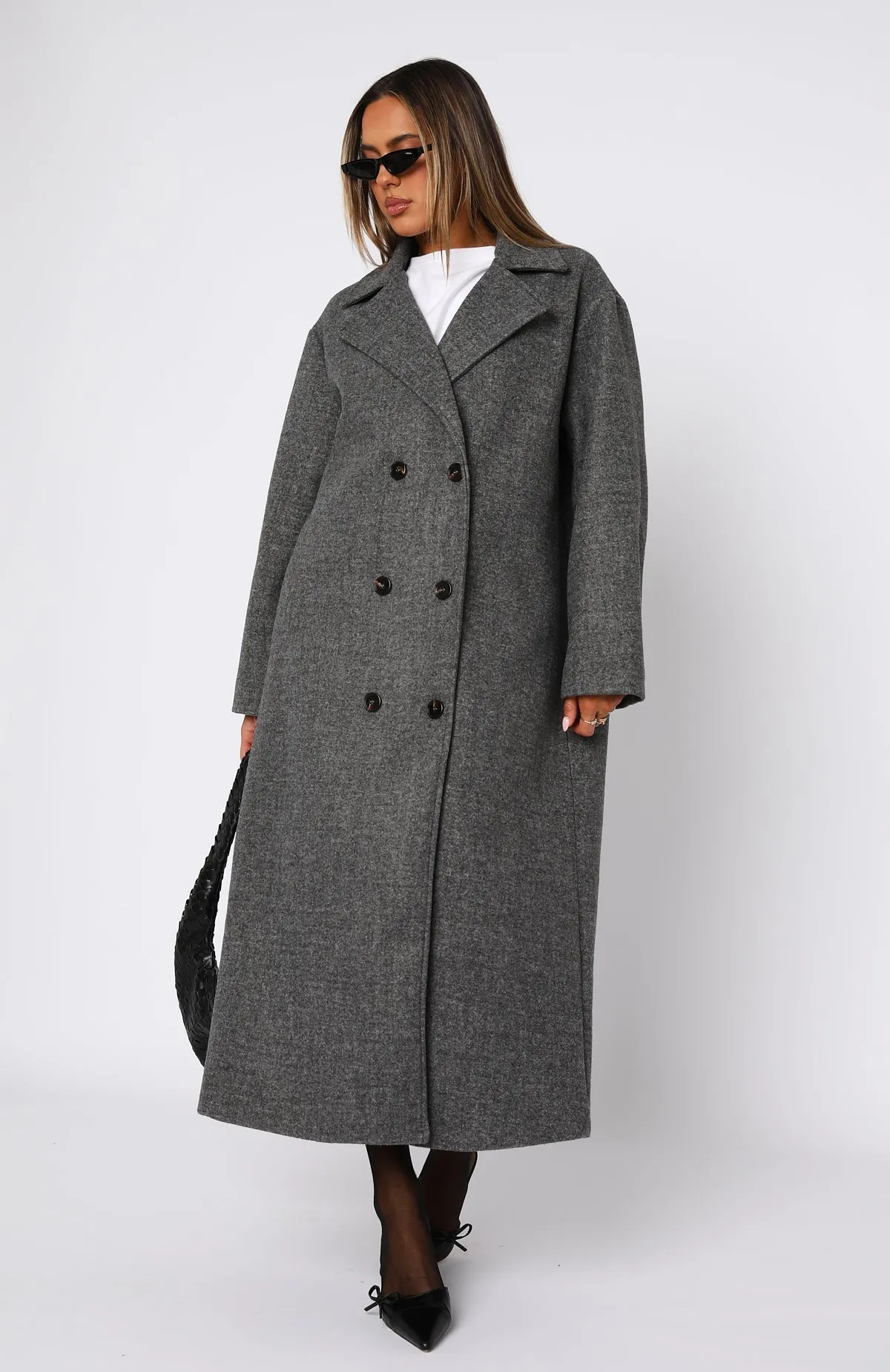 Modern Edge Oversized Coat Charcoal