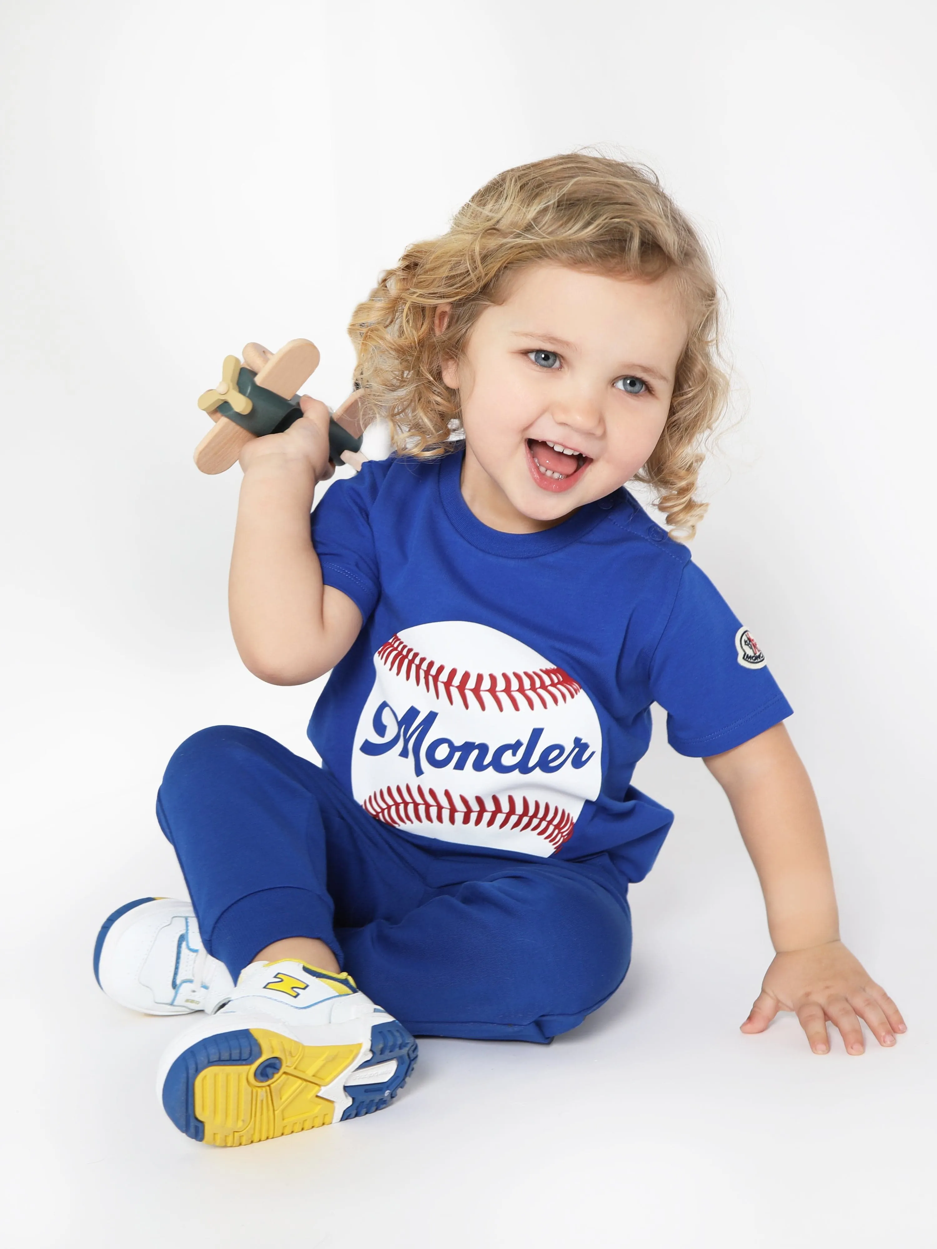 Moncler Enfant Baby Boys Baseball T-Shirt in Blue