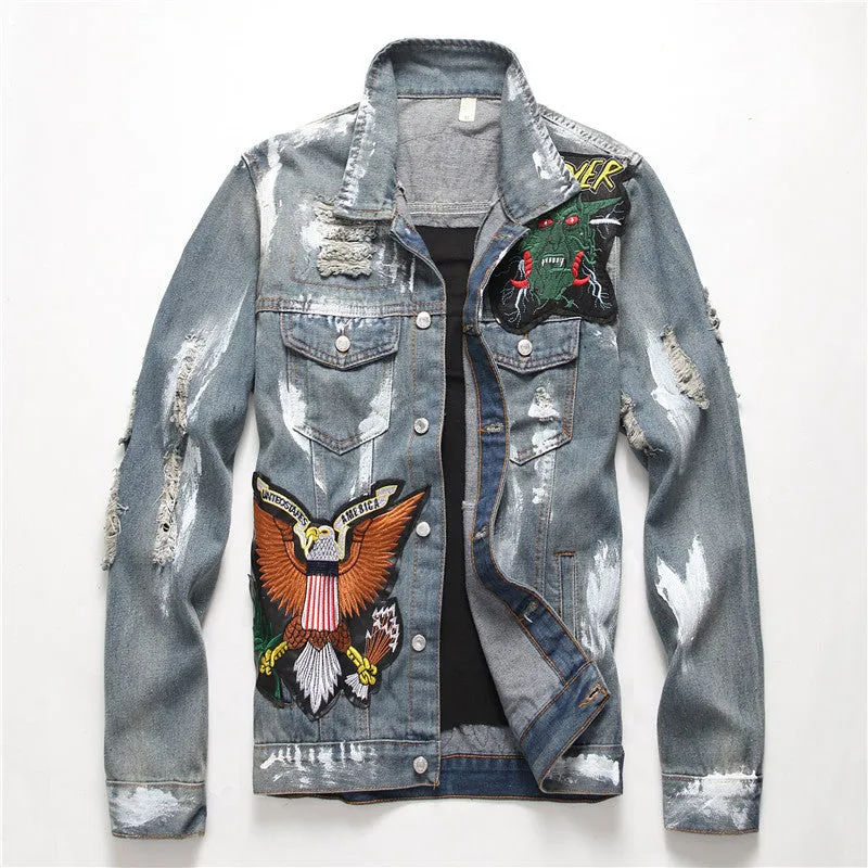 Newest Fashion Men's Denim Jacket Slim Basic Jean Coats