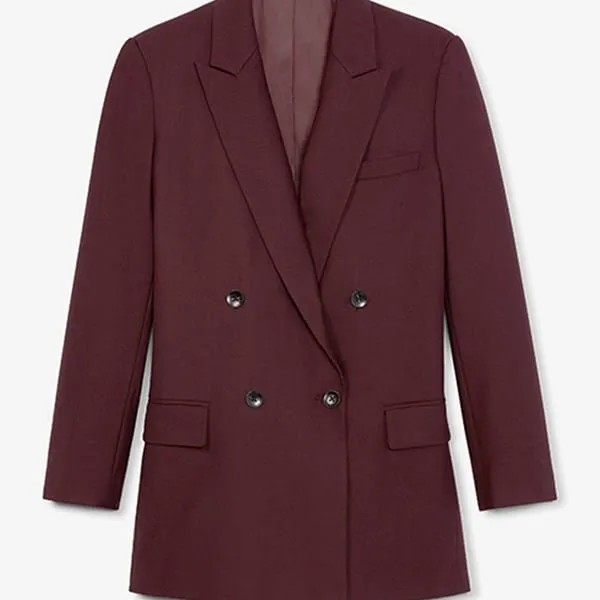 O'Hara Boyfriend Blazer - Sharkskin :: Garnet