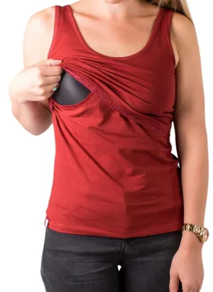 Organic Breastfeeding Vest - Berry