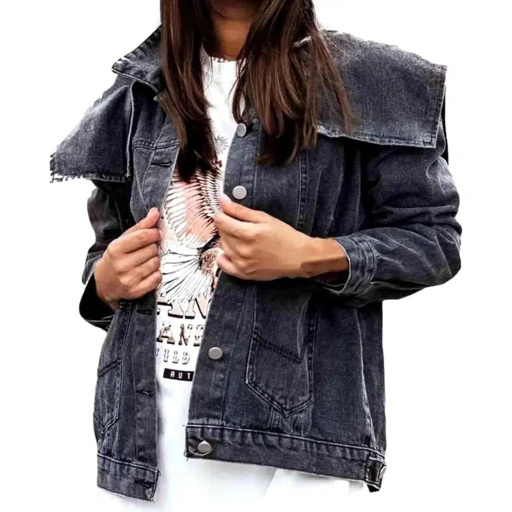 Oversized jean jacket
 for women