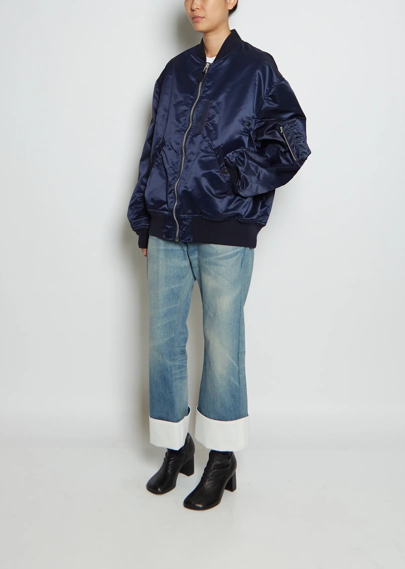 Padded Nylon Bomber Jacket