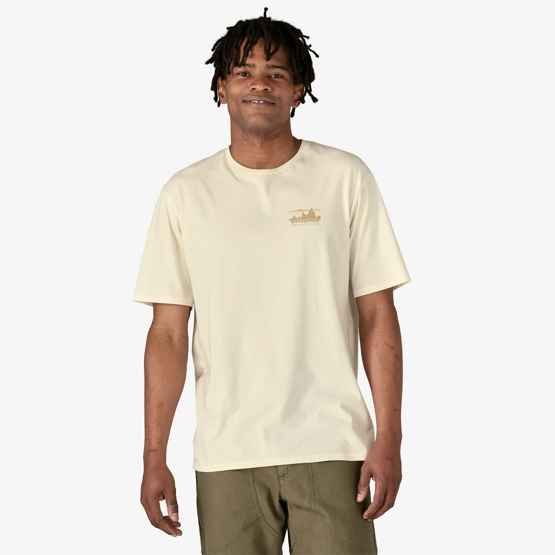 Patagonia '73 Skyline Organic T-Shirt | Birch White | Mens