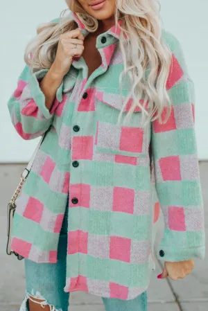 Plaid Pattern Oversized Shacket