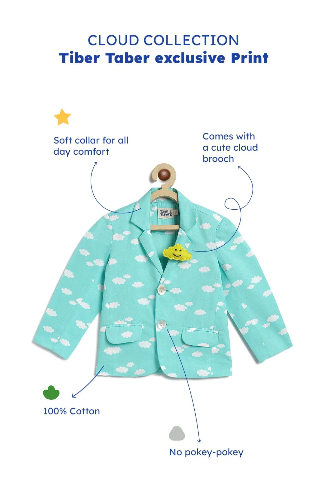 Pre-Order: Boys Cloud Cuiser Blazer-Blue