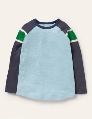 Raglan T-Shirt-Frost Blue/Highland Green