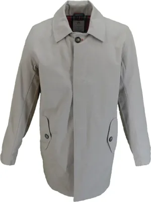 Real Hoxton Mens Beige Mac Coat