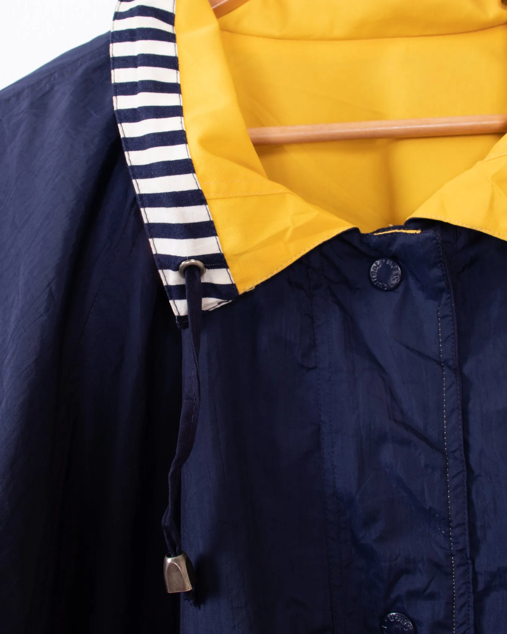 Reversible Navy Blue and Yellow Jacket