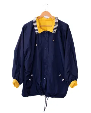 Reversible Navy Blue and Yellow Jacket