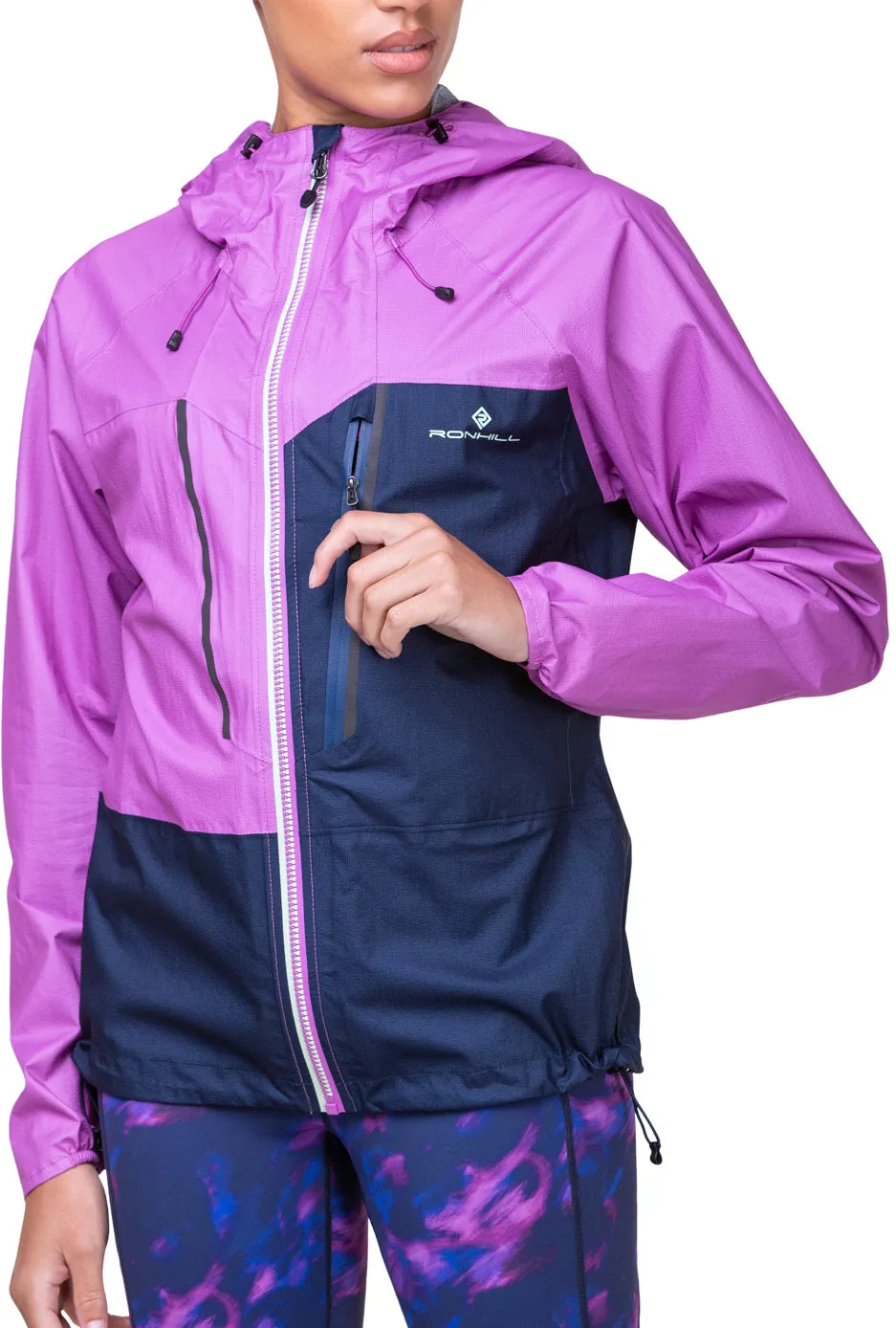 Ronhill Tech Fortify Waterproof Womens Running Jacket - Blue