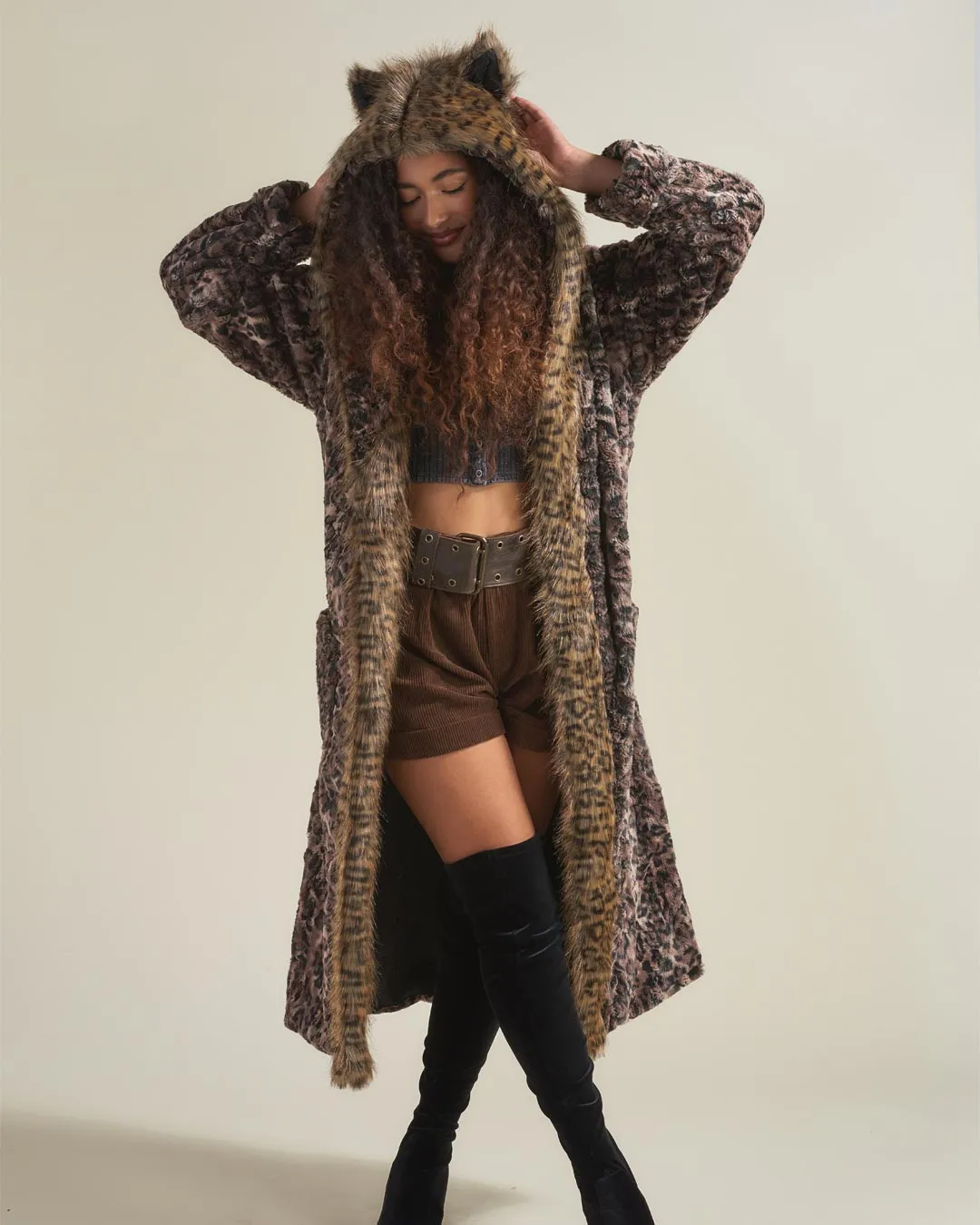 Savannah Cat Classic Faux Fur Style Robe | Women's