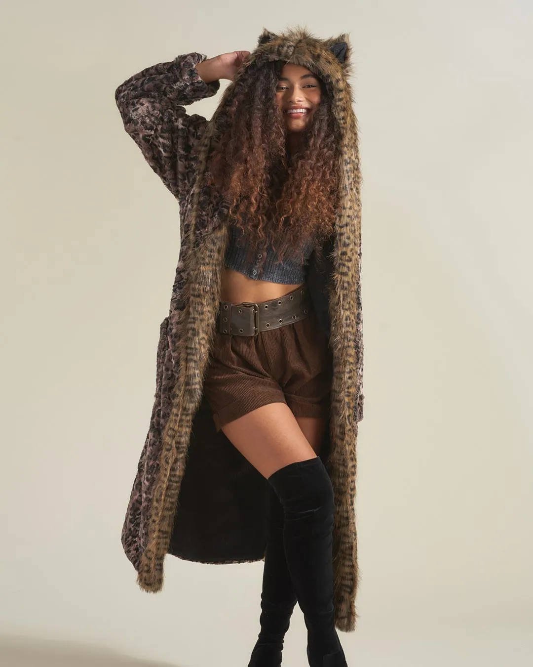 Savannah Cat Classic Faux Fur Style Robe | Women's