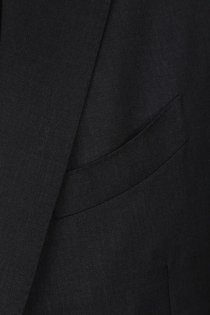 Single-breasted Wool Blend Jacket