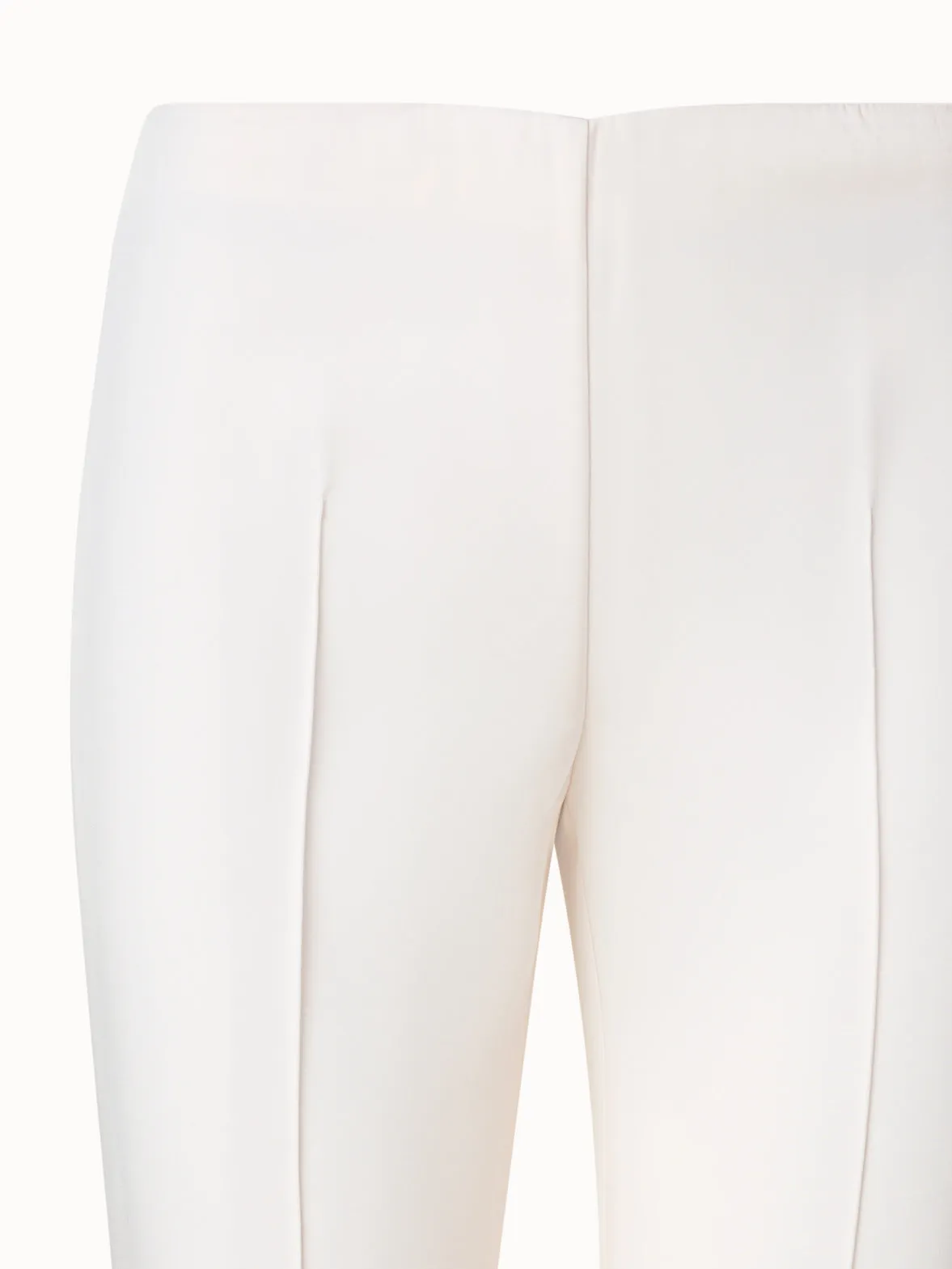 Slim Silk Stretch Crêpe Pants