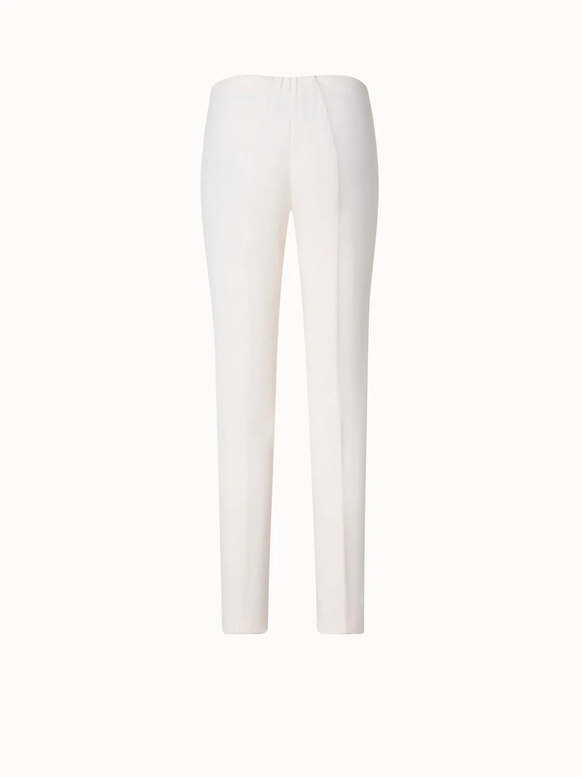 Slim Silk Stretch Crêpe Pants