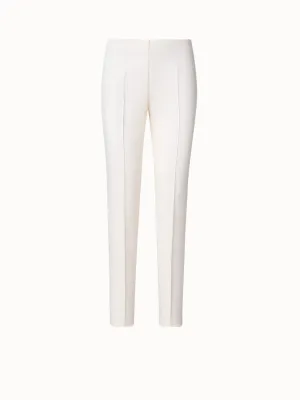 Slim Silk Stretch Crêpe Pants