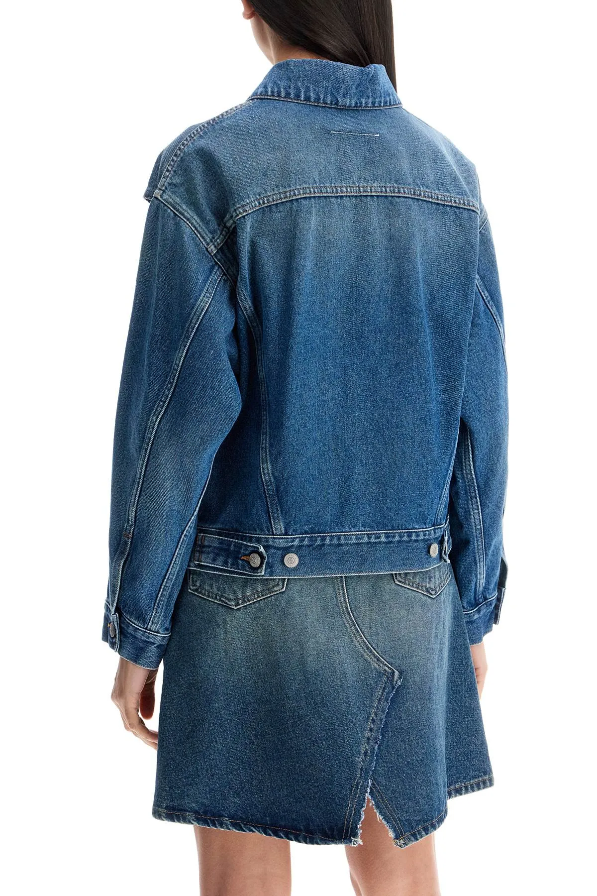 Slit Detail Denim Jacket