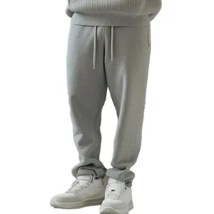 Solid Color Loose Drawstring Sweat Pants