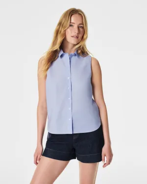 SPANX® Poplin Sleeveless Button-Down Shirt