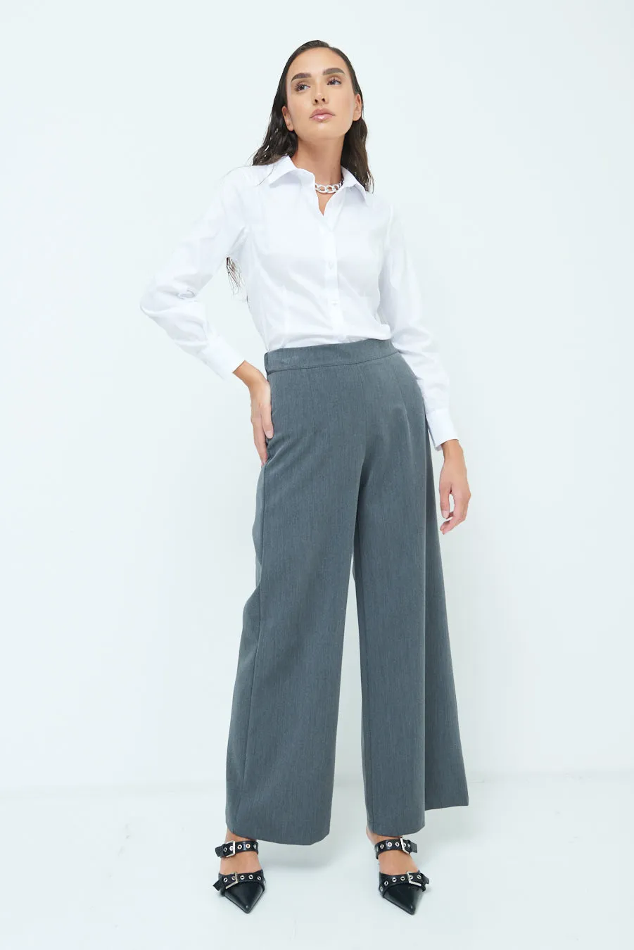 Tailored wide-leg trousers wholesale