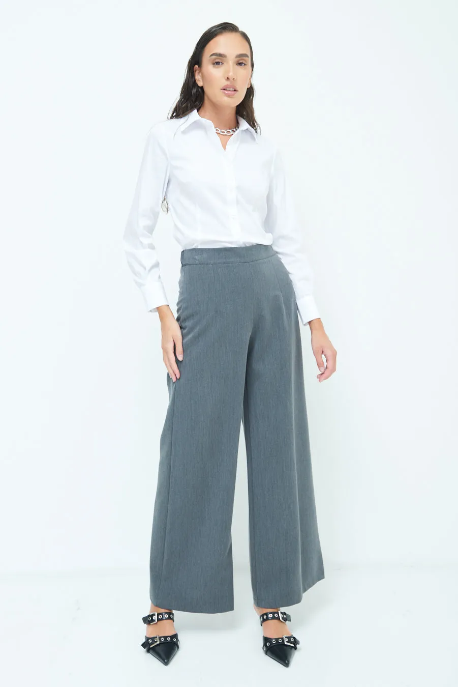 Tailored wide-leg trousers wholesale