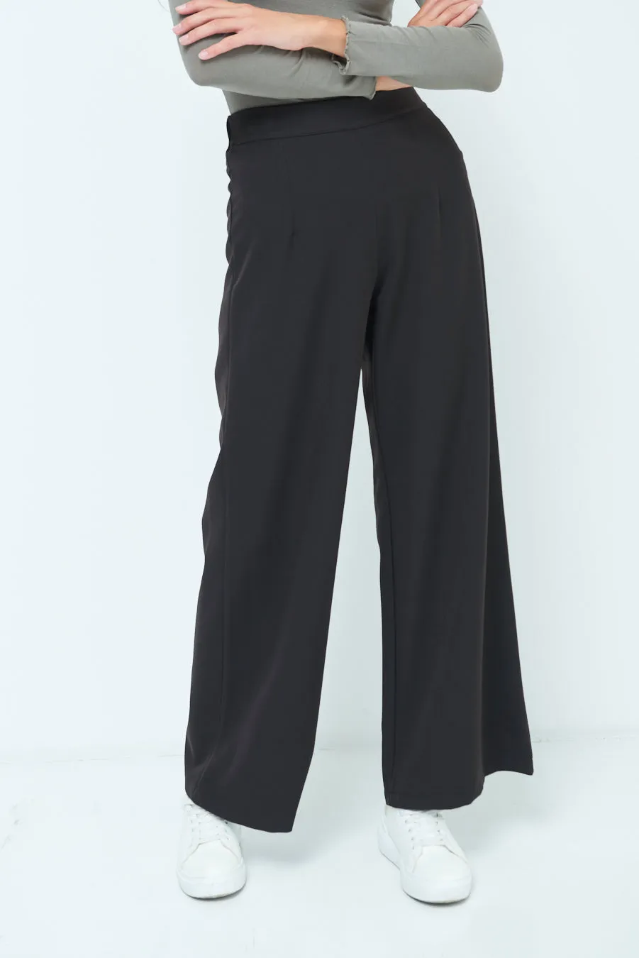 Tailored wide-leg trousers wholesale