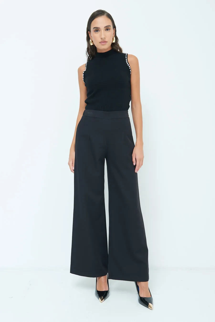 Tailored wide-leg trousers wholesale