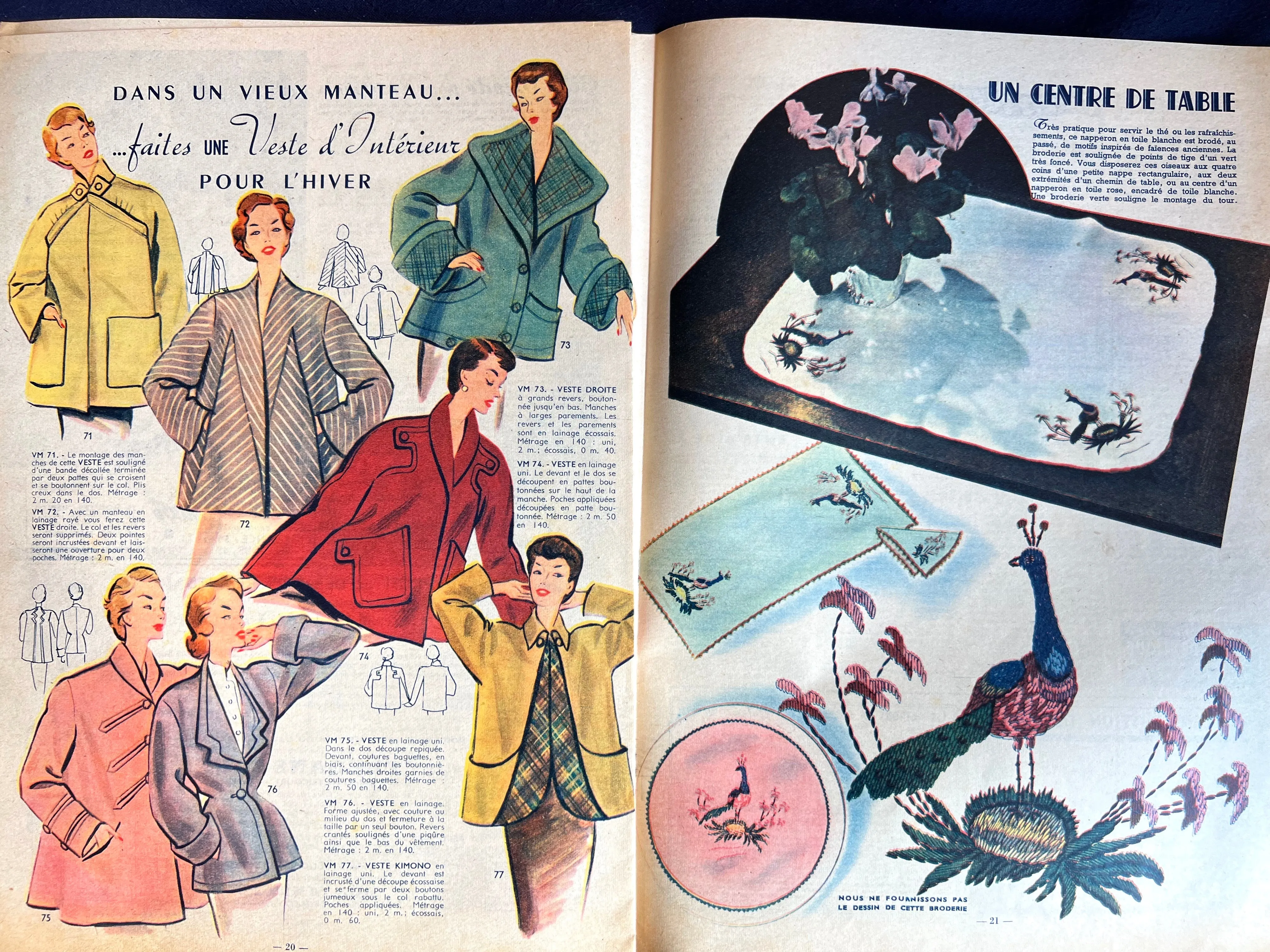 The Most Fashionable Bedtime in 1950 French Women's Magazine Votre Mode