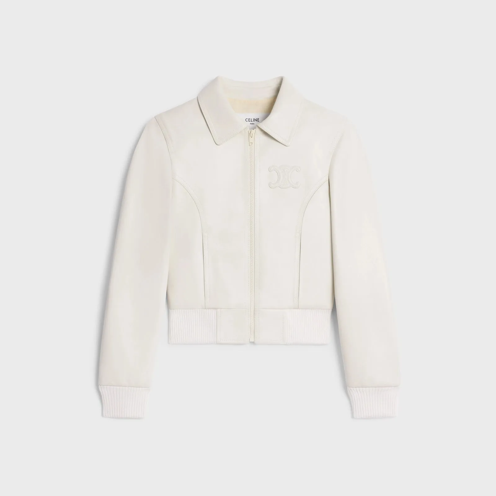 Triomphe Blouson Jacket In Soft Lambskin