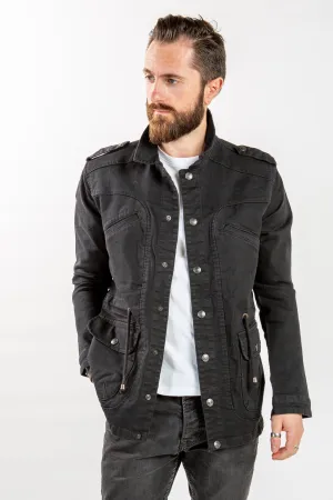 Utility Denim Jacket - Black