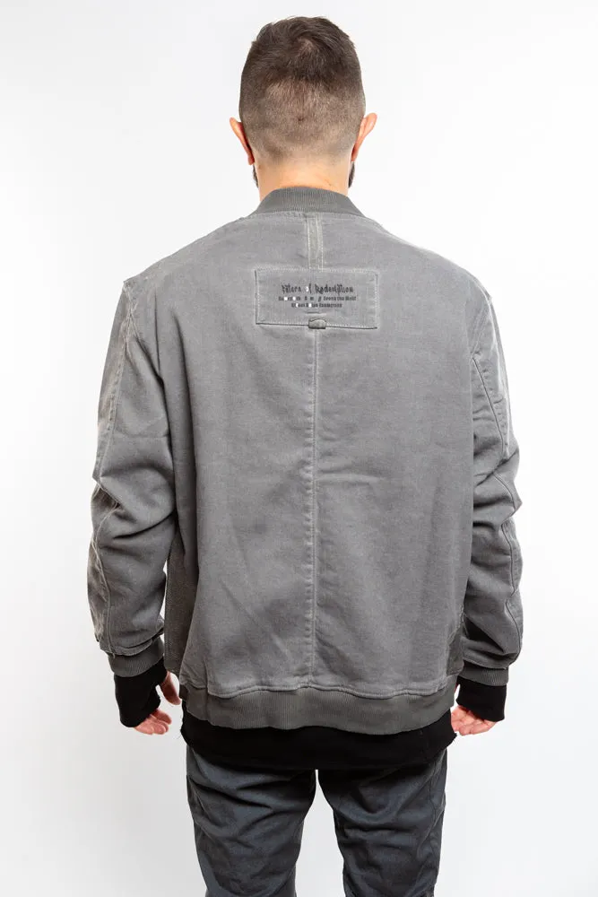 Varsity Bomber - Grey