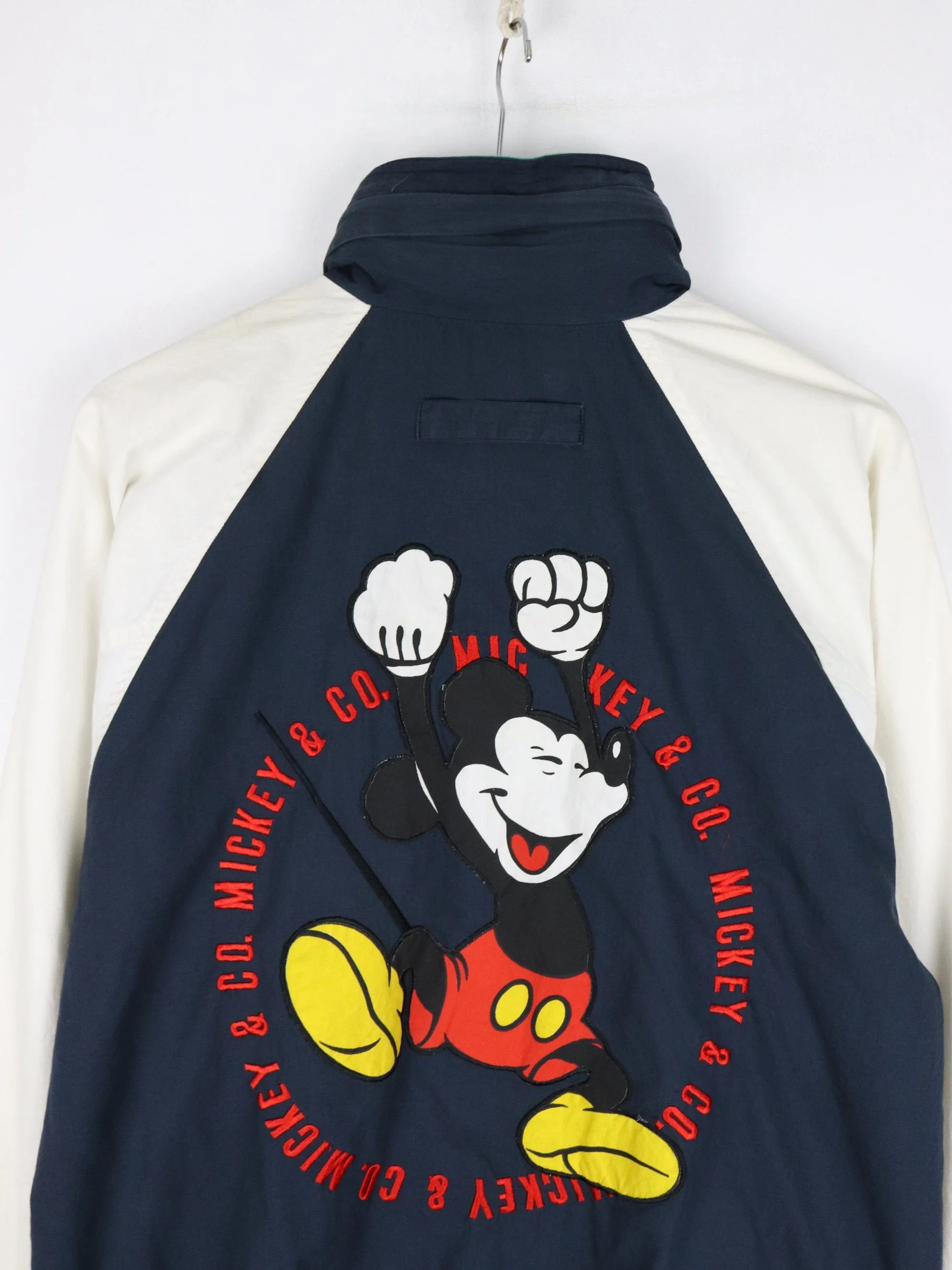 Vintage Disney Jacket Mens Medium Blue Mickey Mouse Windbreaker