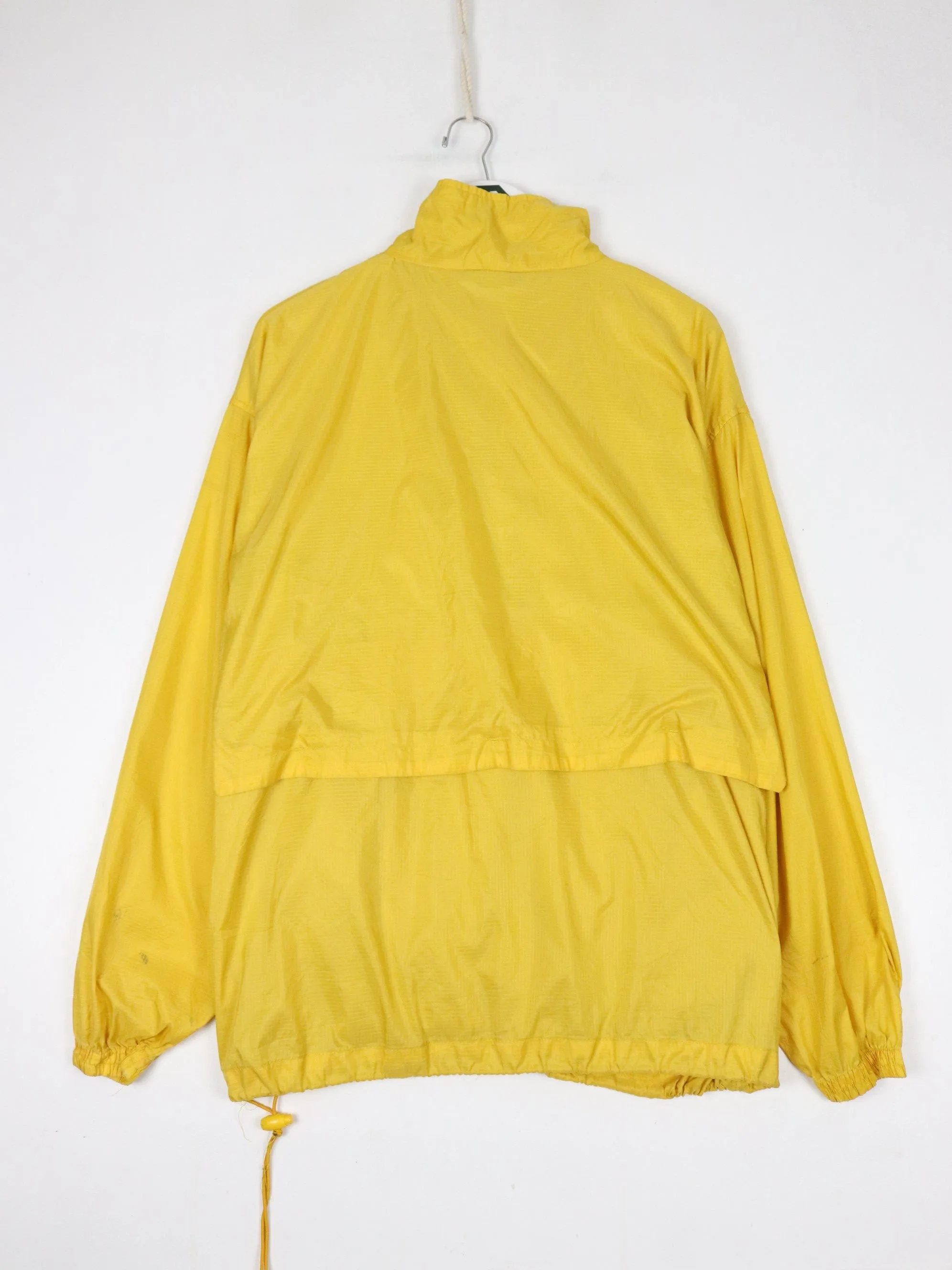 Vintage Reebok Windbreaker Mens Medium Yellow Anorak