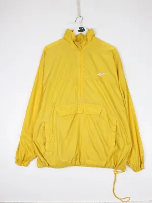 Vintage Reebok Windbreaker Mens Medium Yellow Anorak