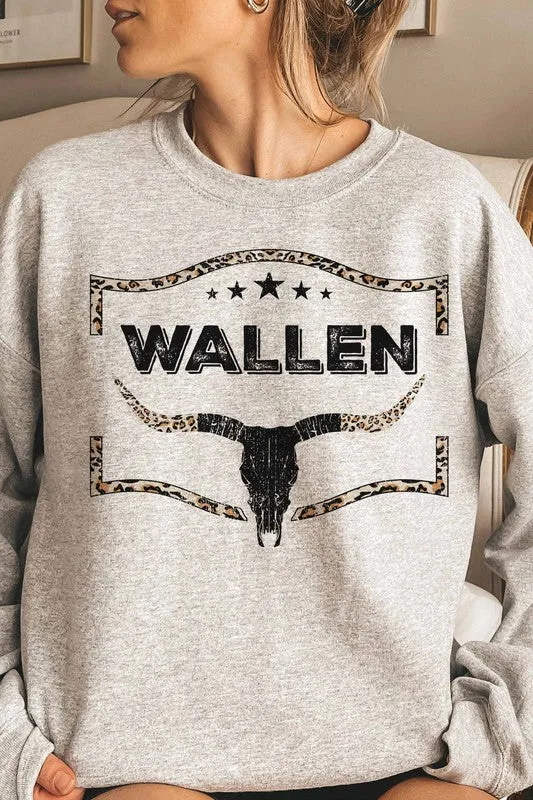 WALLEN LEOPARD WESTERN GRAPHIC SWEATSHIRT