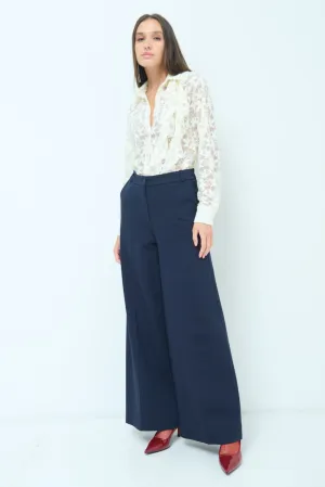 Wide-leg tailored trousers wholesale