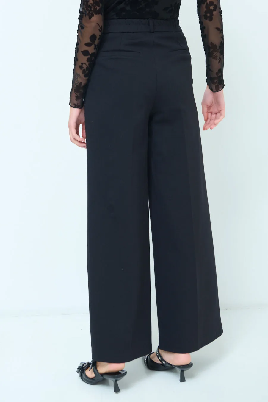 Wide-leg tailored trousers wholesale