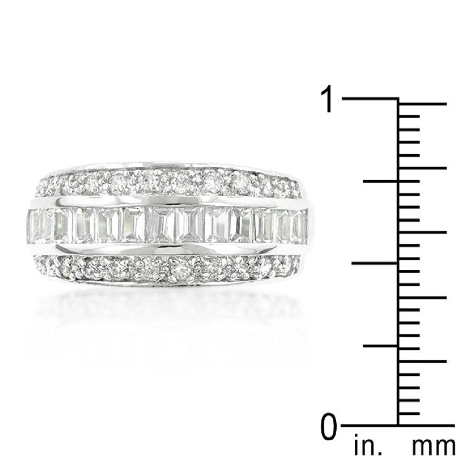 WildKlass 3-Row Cubic Zirconia Band