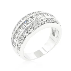 WildKlass 3-Row Cubic Zirconia Band