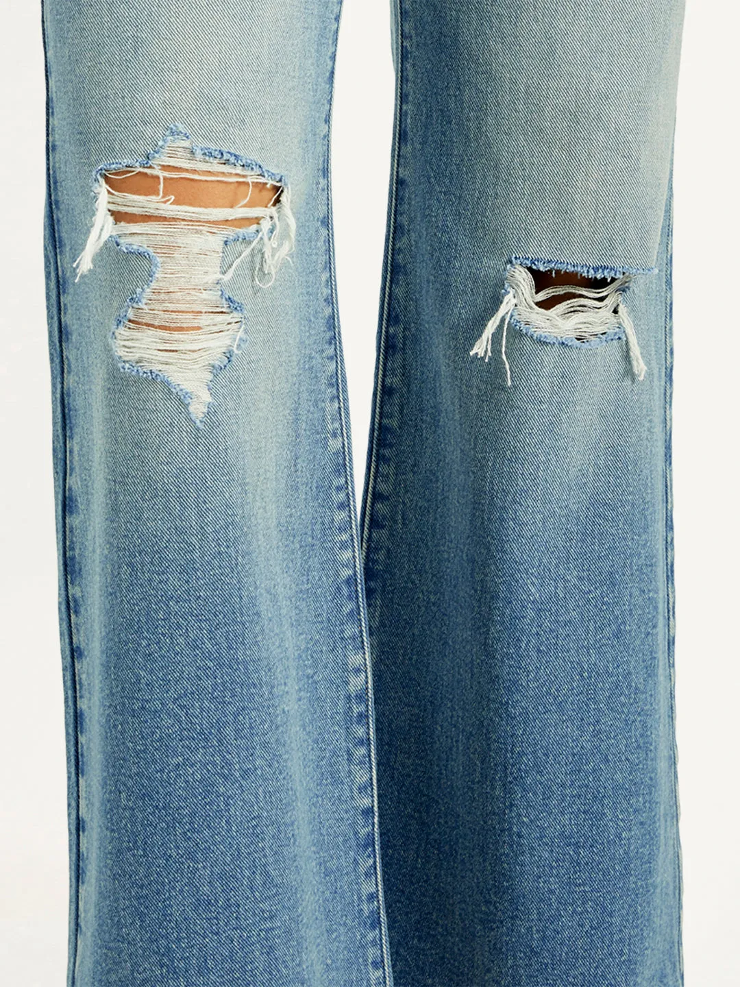 Women's High Rise Ribcage Blue Bell Bottom Jeans